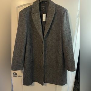 Brand New Banana Republic Grey Wool Overcoat